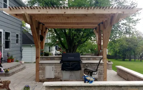 Grill island structure